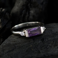 Yasmine Trendy Purple Halo Ring