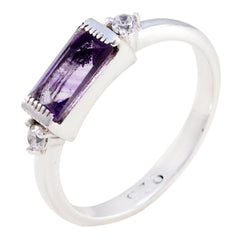 Yasmine Trendy Purple Halo Ring