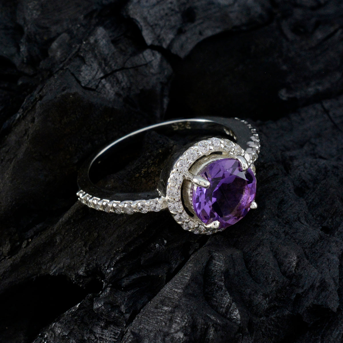 Araya Sophisticated Purple Halo Ring