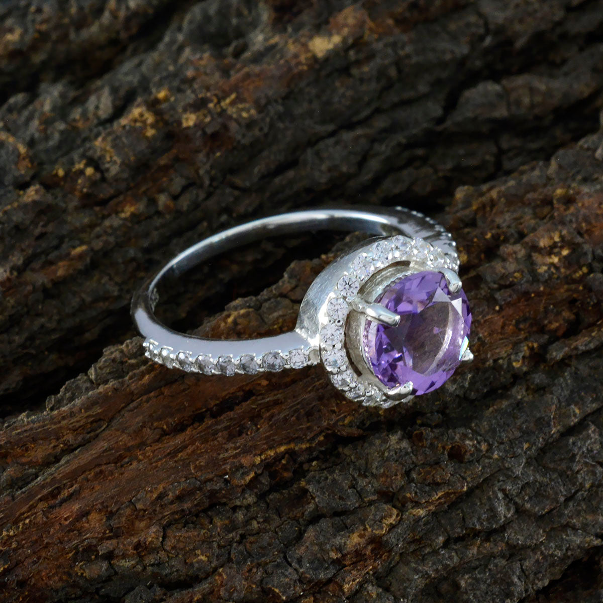 Araya Sophisticated Purple Halo Ring