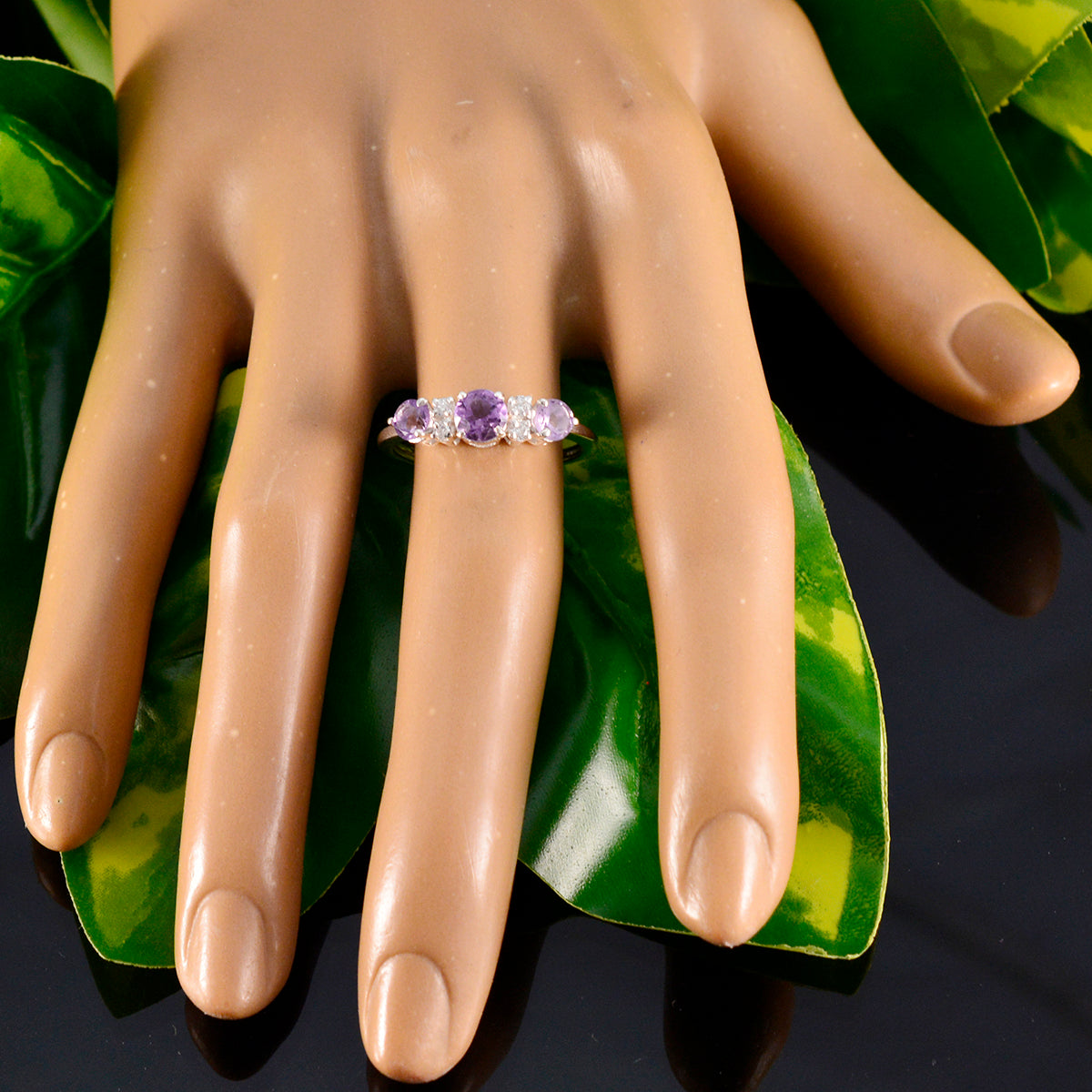 Emi Modern Purple Trilogy Ring