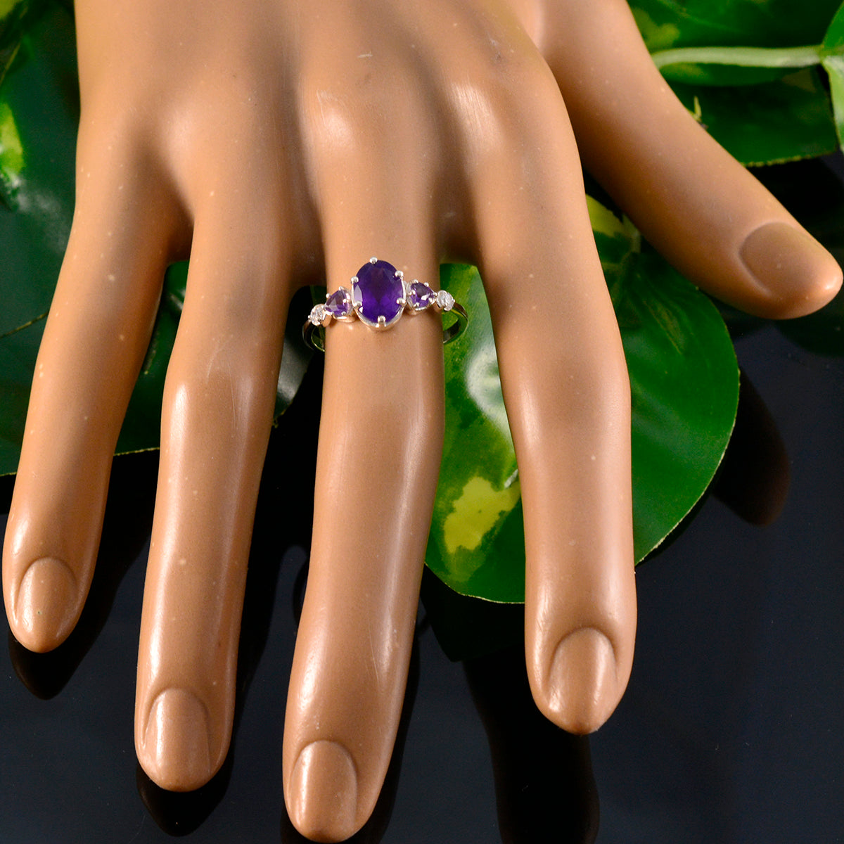 Julia Feminine Purple Trilogy Ring