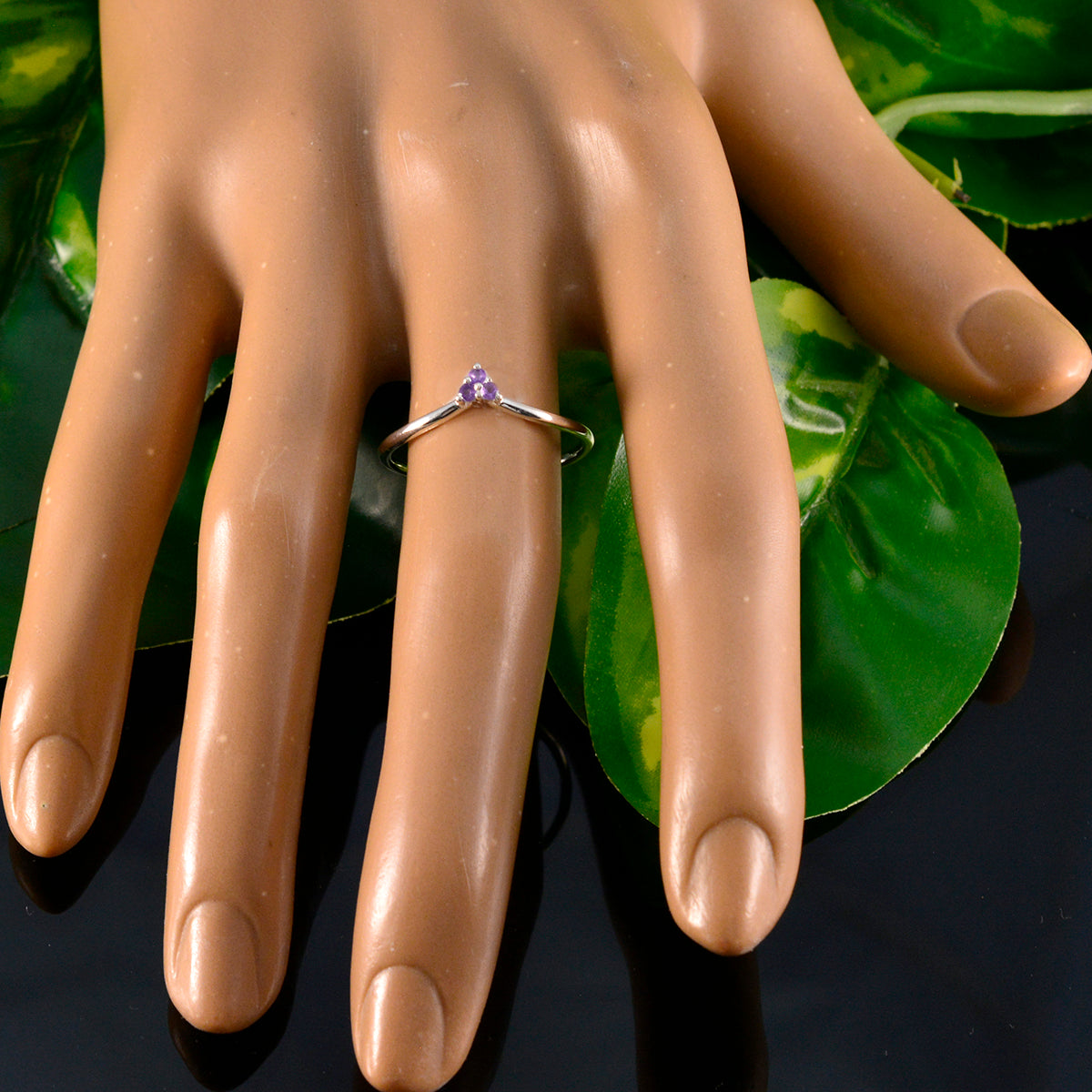 Ling valentine Purple Trilogy Ring