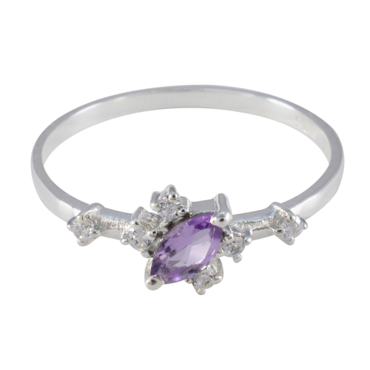 Yan Modern Purple Halo Ring Amethyst Purple