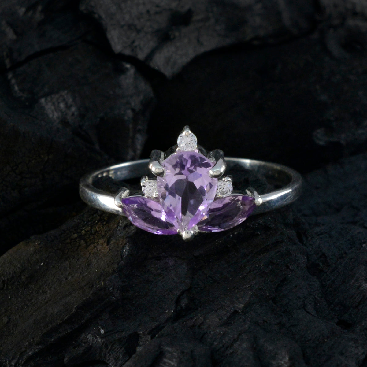 Lakshmi crown Purple Trilogy Ring