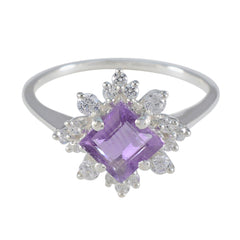 Hua Contemporary Purple Halo Ring Amethyst Purple