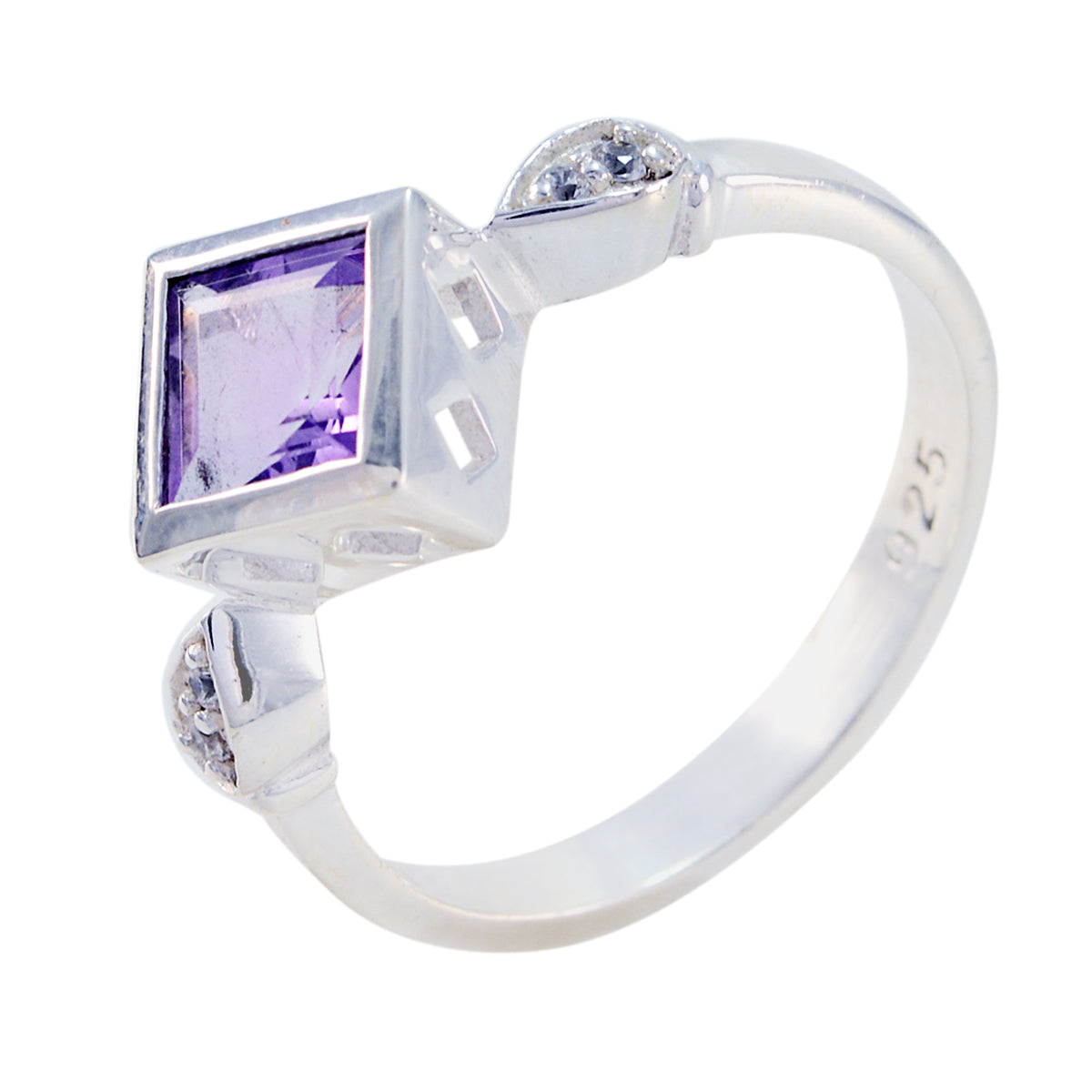 Meera Artisan Purple Halo Ring