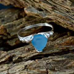 Clara Rope-Wire Blue Solitaire Ring