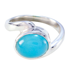 Amanda Contemporary Blue Solitaire Ring