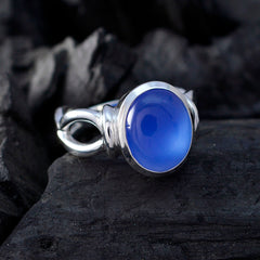 Aaliyah Graceful Blue Solitaire Ring