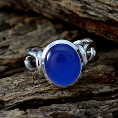 Aaliyah Graceful Blue Solitaire Ring