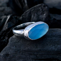 Addison Luxurious Blue Solitaire Ring