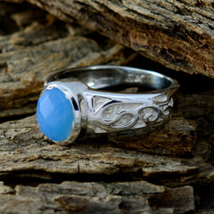 Stella Rope-Wire Blue Solitaire Ring