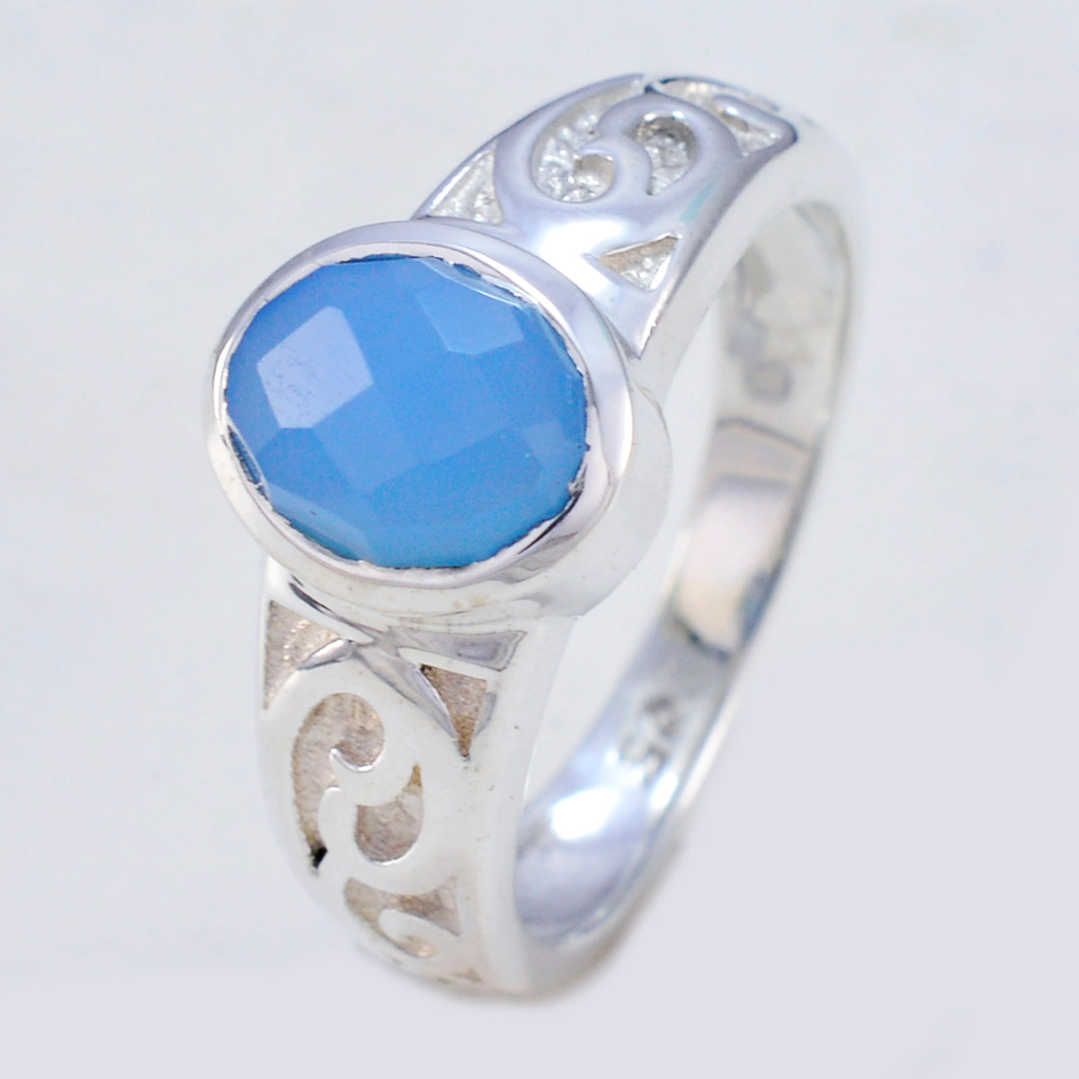 Stella Rope-Wire Blue Solitaire Ring
