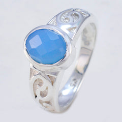 Stella Rope-Wire Blue Solitaire Ring