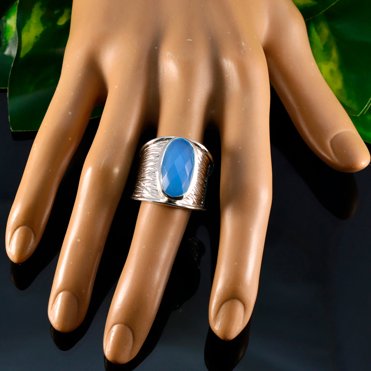 Aurora Heritage Blue Solitaire Ring