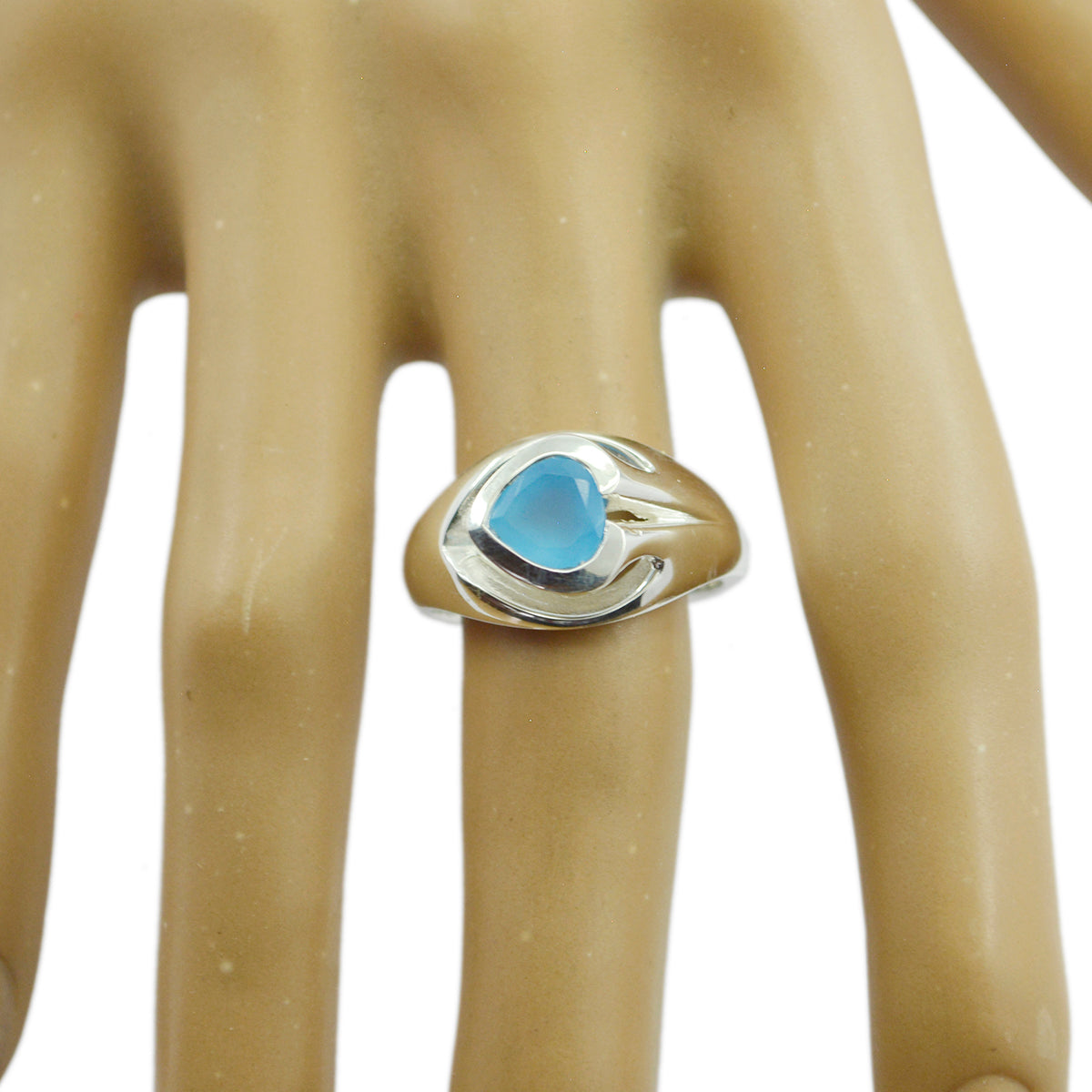 Layla wedding Blue Solitaire Ring