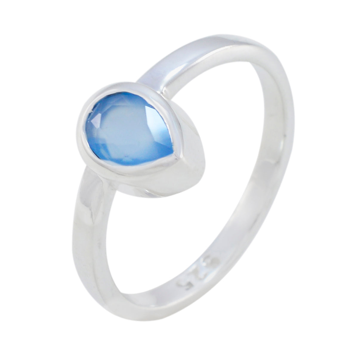 Xiu valentine Blue Solitaire Ring