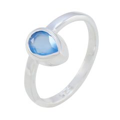 Xiu valentine Blue Solitaire Ring