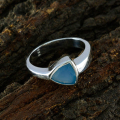 Pilar Geometric Blue Solitaire Ring
