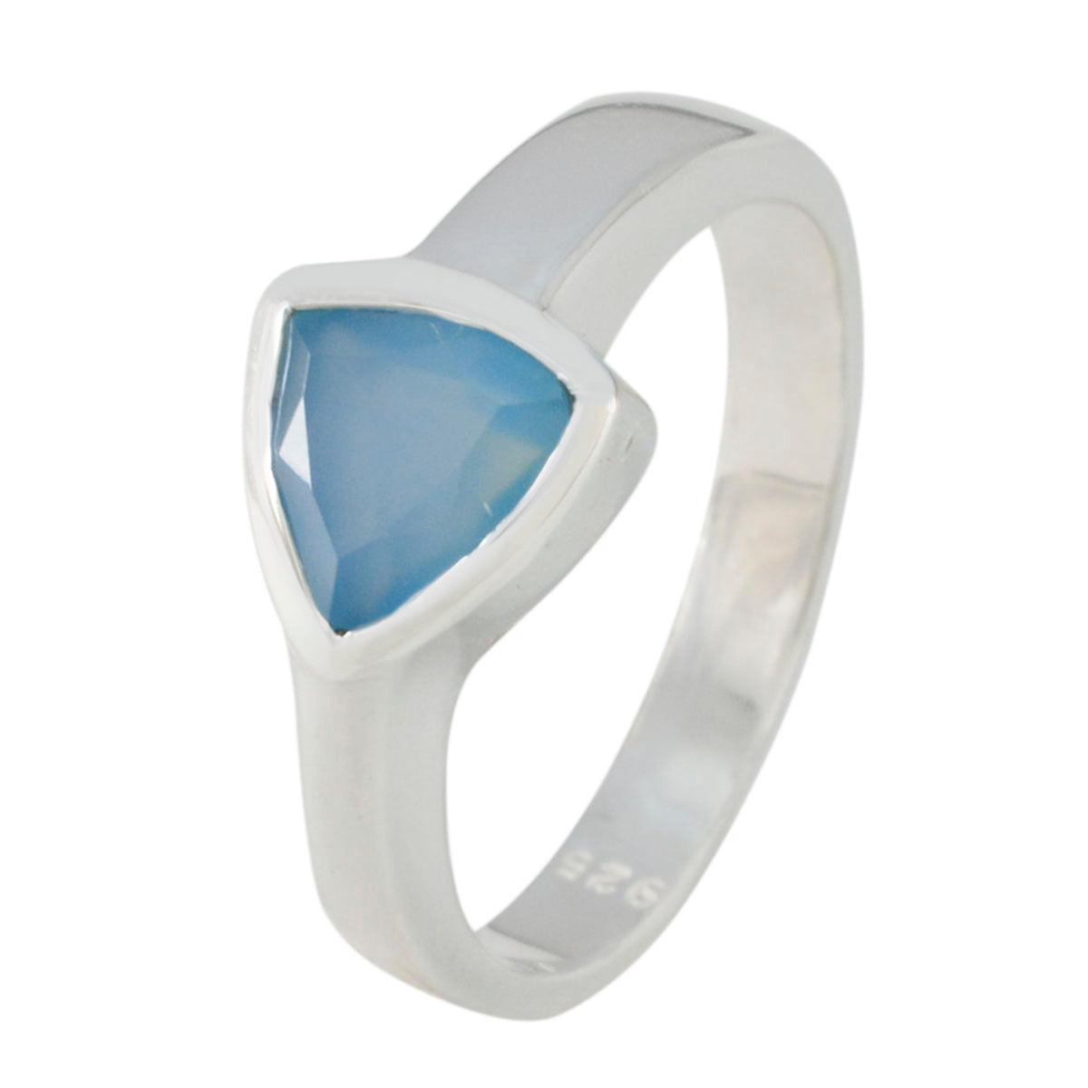 Pilar Geometric Blue Solitaire Ring