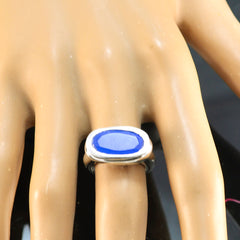 Abigail Feminine Blue Solitaire Ring