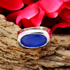 Abigail Feminine Blue Solitaire Ring