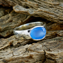 Carla Sophisticated Blue Solitaire Ring