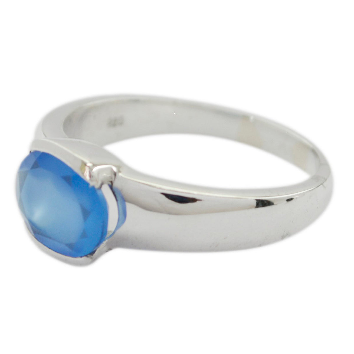 Carla Sophisticated Blue Solitaire Ring