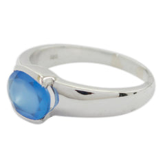 Carla Sophisticated Blue Solitaire Ring