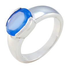 Carla Sophisticated Blue Solitaire Ring
