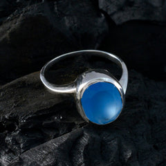 Xiu Contemporary Blue Solitaire Ring