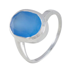 Xiu Contemporary Blue Solitaire Ring