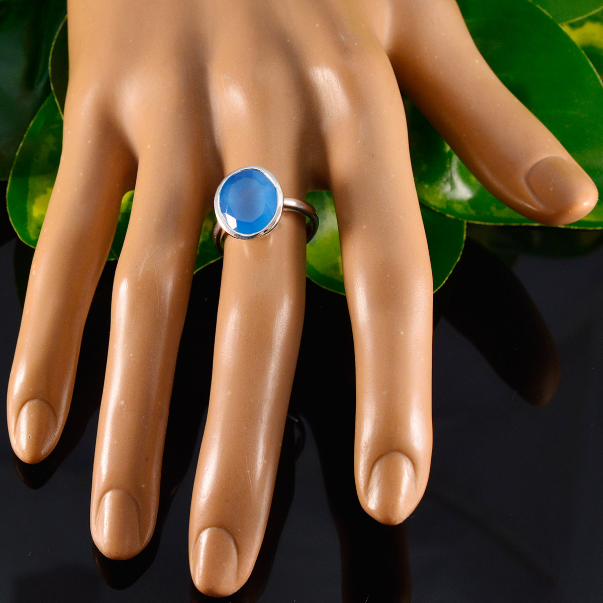 Siti Traditional Blue Solitaire Ring