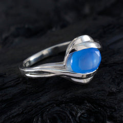 Maya Traditional Blue Solitaire Ring
