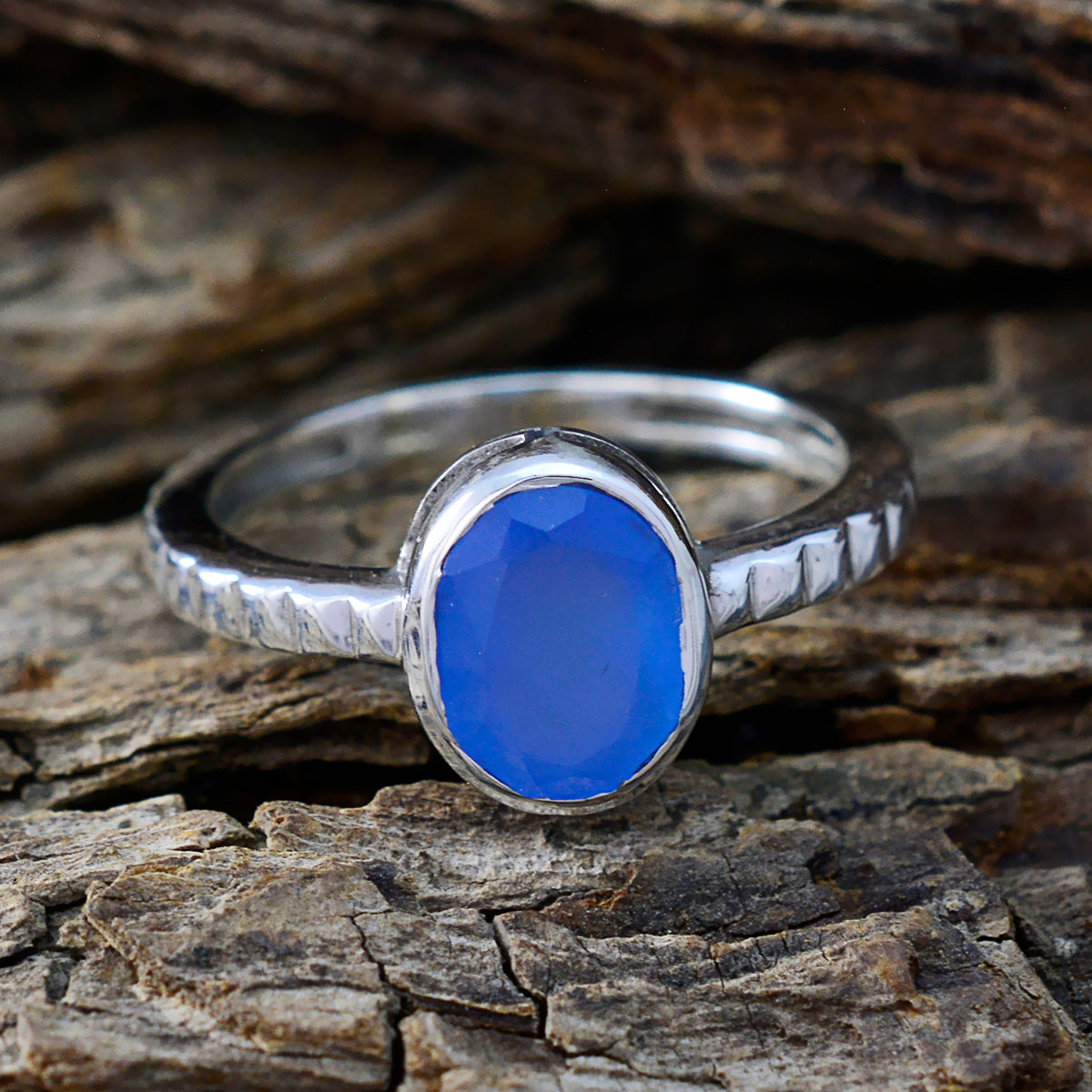 Stella Artisan Blue Solitaire Ring