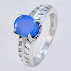 Putri Contemporary Blue Solitaire Ring
