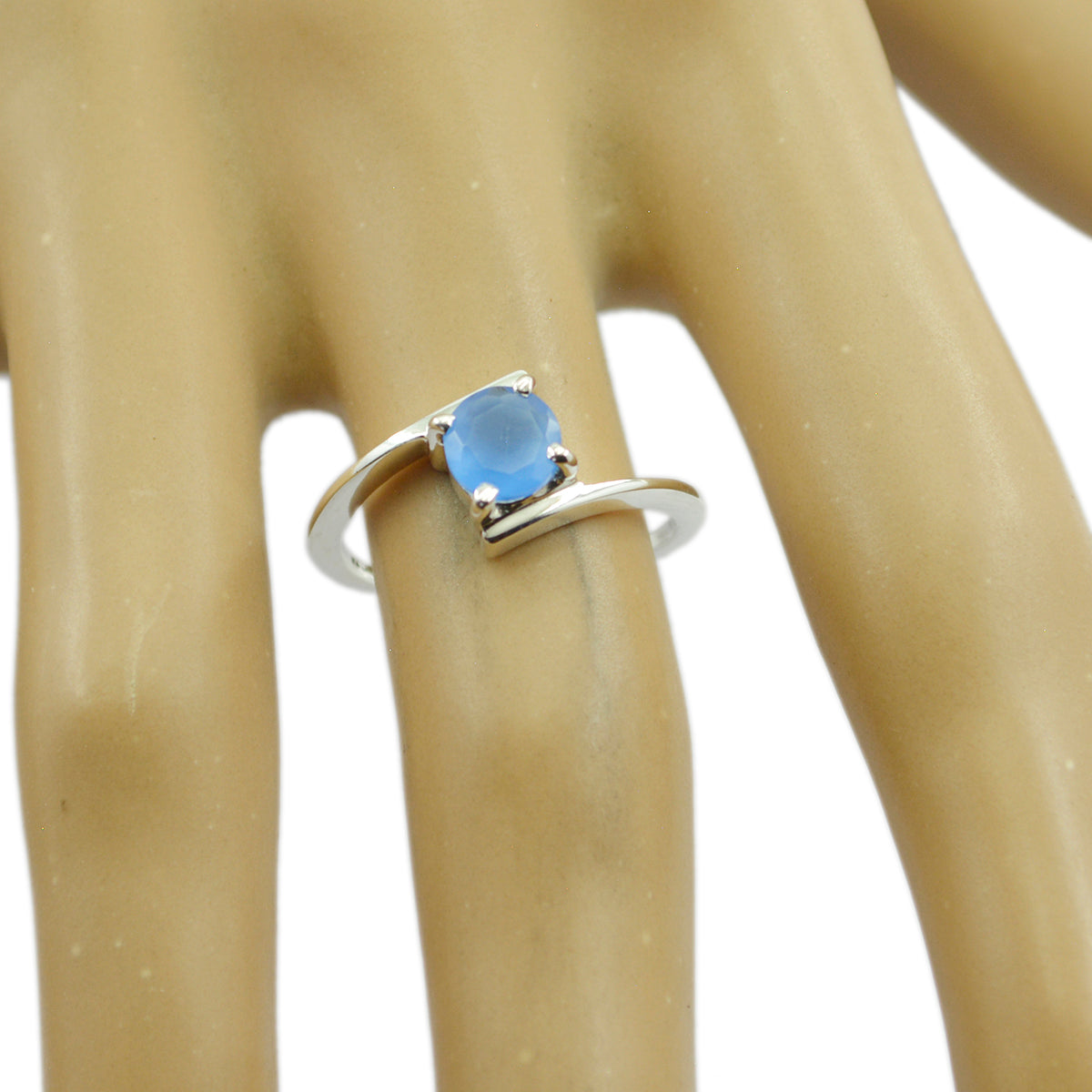 Zoe Romantic Blue Solitaire Ring