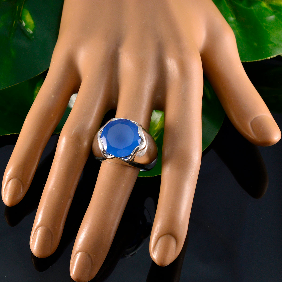 Chloe Romantic Blue Solitaire Ring