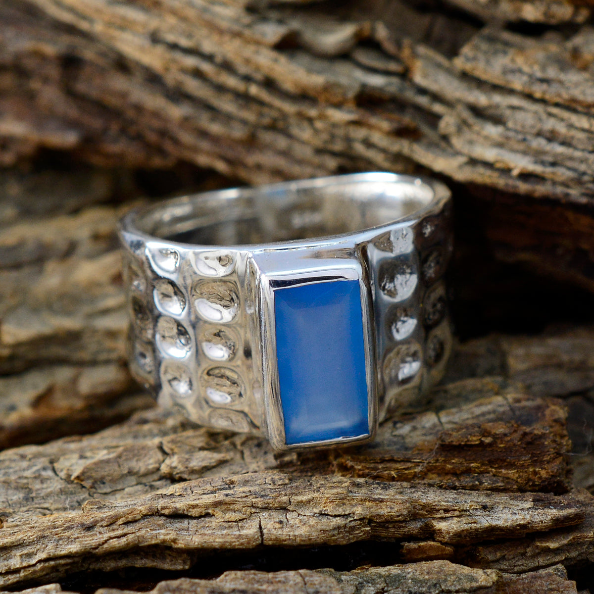 Liyana Signet Blue Solitaire Ring
