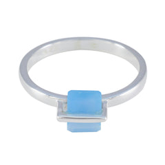 Ying Fairytale Blue Solitaire Ring Blue Chalcedony Blue