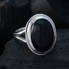 Aria Victorian Black Solitaire Ring