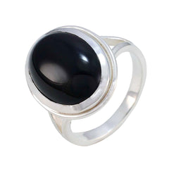 Aria Victorian Black Solitaire Ring