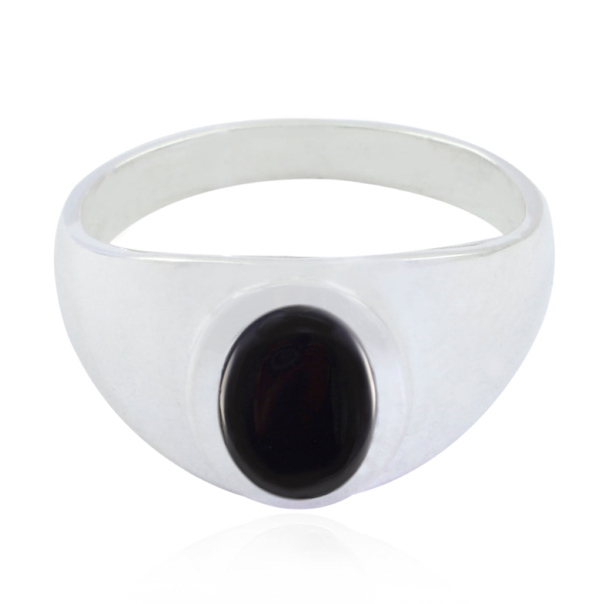 Aisha Artisan Black Solitaire Ring Black Onyx Black