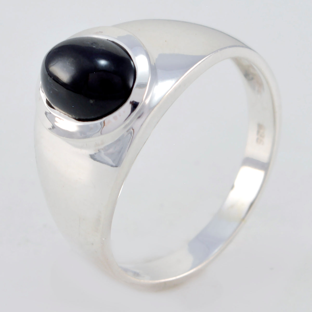 Aisha Artisan Black Solitaire Ring