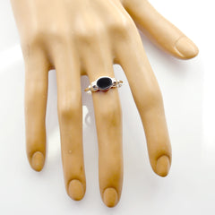 Hua Contemporary Black Solitaire Ring