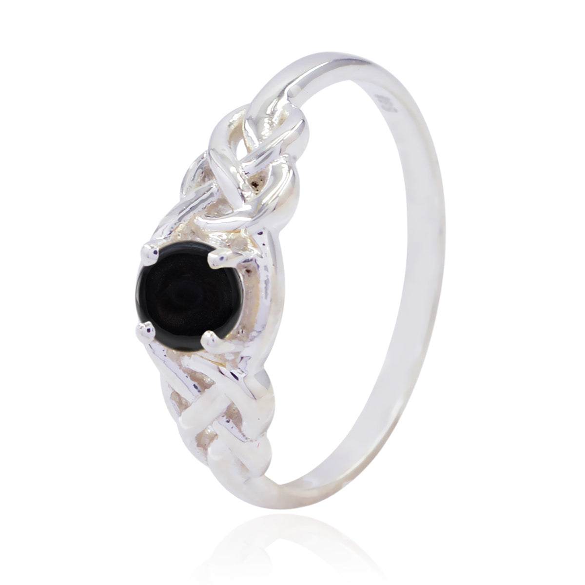 Yuki Trendy Black Solitaire Ring