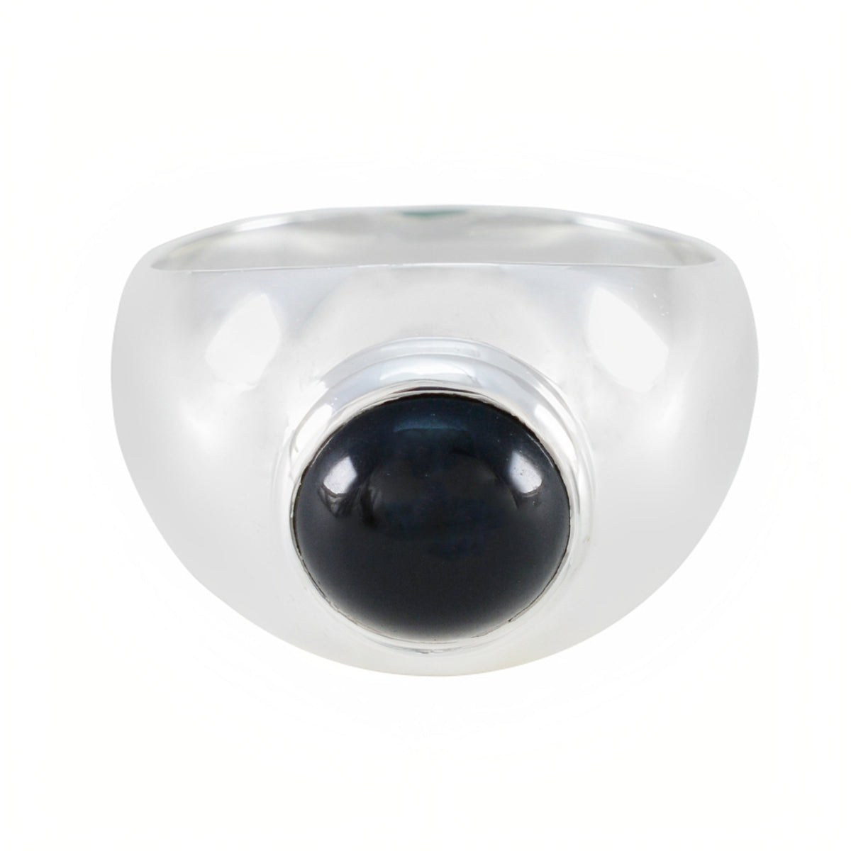 Araya Trendy Black Solitaire Ring Black Onyx Black