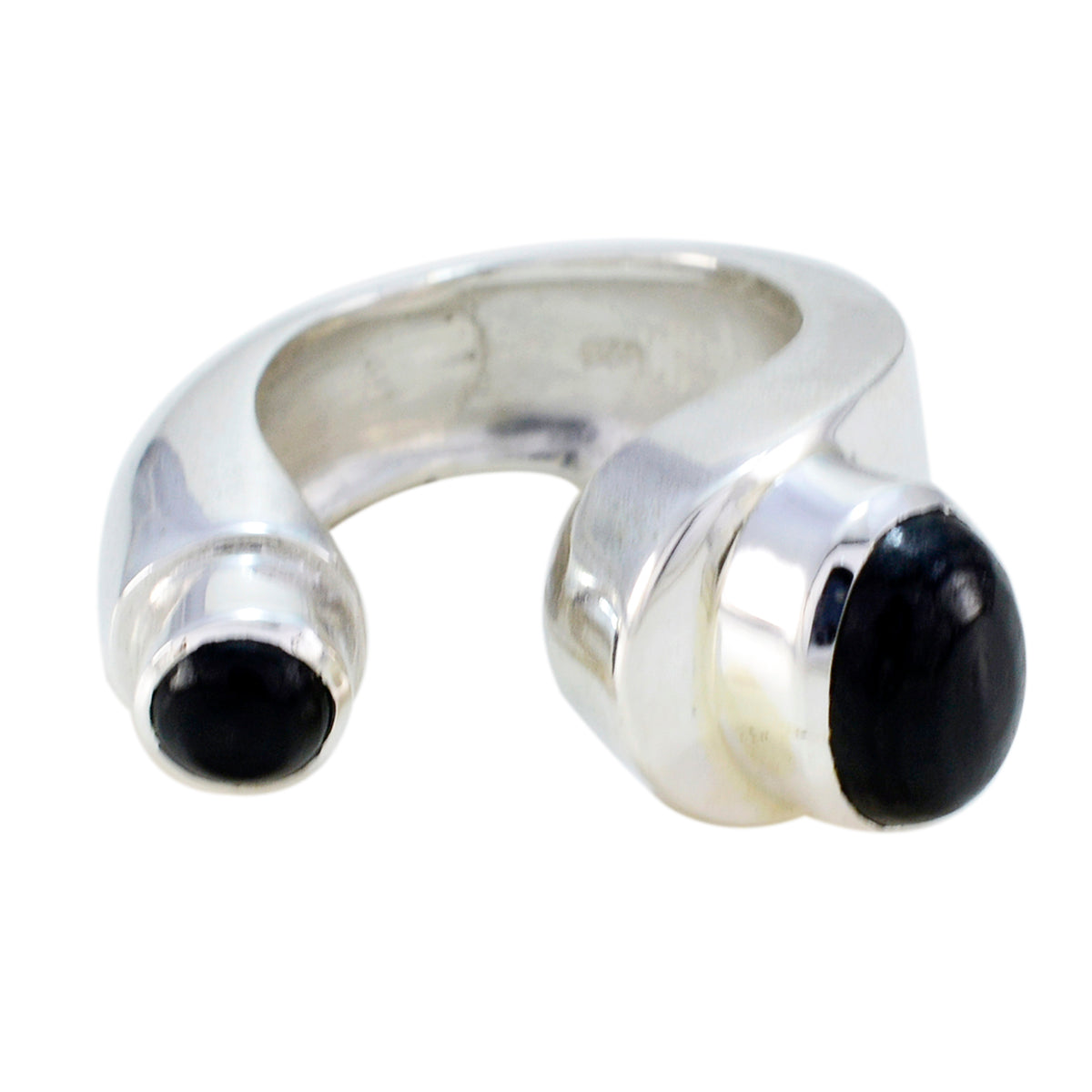 Lucy antique Black Toi et Moi Ring