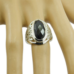 Isabel Filigree Black Solitaire Ring